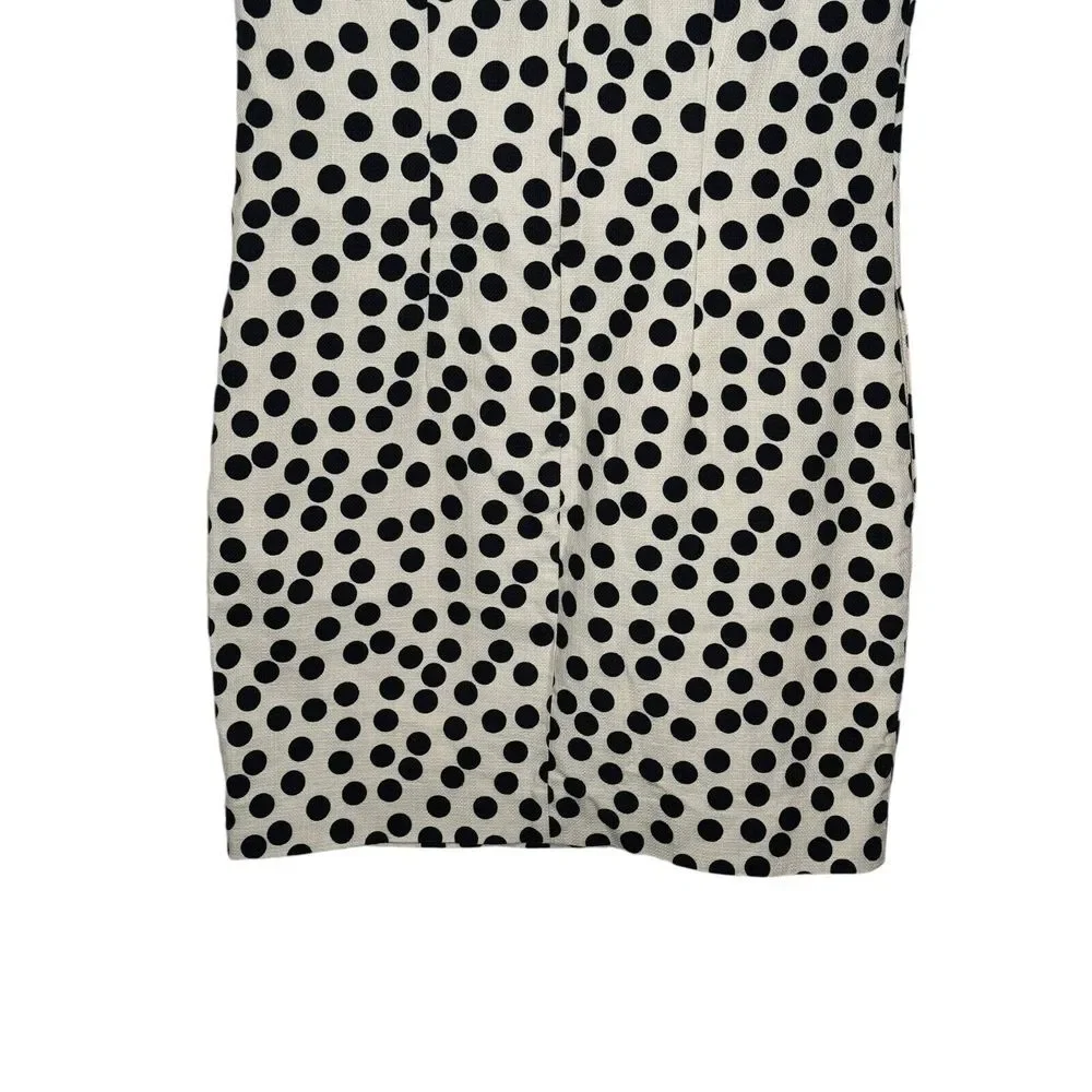 J.Crew Women's Shift Dress Polka Dot Pockets Pullover Cotton Modal‎ Woven Sz. 2